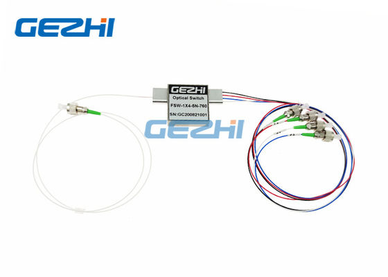 Sichtbares helles Faser-LWL-Schalter FC/APC 760nm 1x4 Verbindungsstück