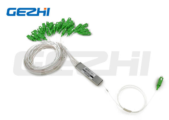 Besorgen SC APC 1x32 Optical PLC Splitter Stahlrohrtyp mit G657A1 Faser für FTTH-Anwendungen Online-Herstellung