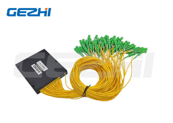 kaufen Kunststoff ABS Modul 1x64 PLC Glasfaser Splitter für FTTX PON Netzwerk mit geringem Einfügedämpfung Online-Herstellung
