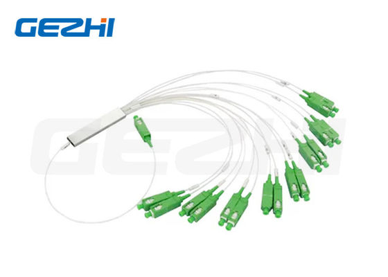 kaufen 1x16 SC Grüner Steckverbinder mit niedrigem Einsetzverlust 0,9 mm Mini Tube PLC Splitter für FTTH- und PON-Systeme Online-Herstellung
