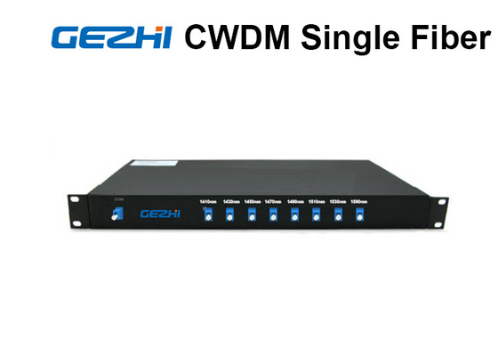 8 Simplexbetrieb der Kanal-CWDM Mux Demux Uni - Richtungs1 RU Rack Mount Single Fiber