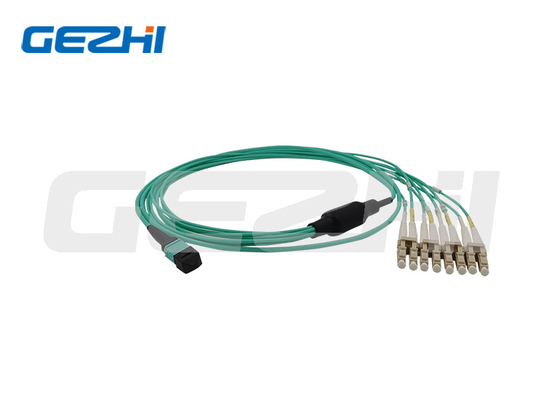 MPO Multimodefaser-zum Optikverbindungskabel-Ausbruch-Kabel LC 8/12 Faser-OM3 50/125
