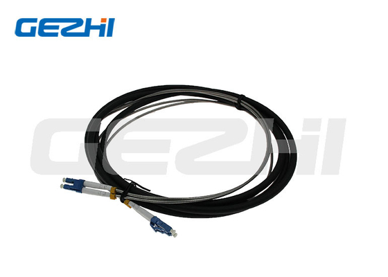2 Kern-Flecken-Kabel-Reihe Innen- LC-Inspektions-Faser im Freien Optik-Jumper Armored Leather Wire
