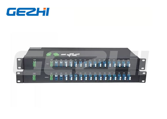 16 Kanäle Dual Fiber DWDM Mux Demux Modul mit 1U Rack Mount LC UPC Steckverbinder