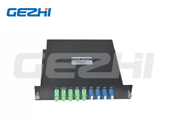 Hohe Isolation Optisches DWDM Mux Demux 2x4CH Dual Fiber mit weiter Betriebstemperatur -40~85°C LGX Typ