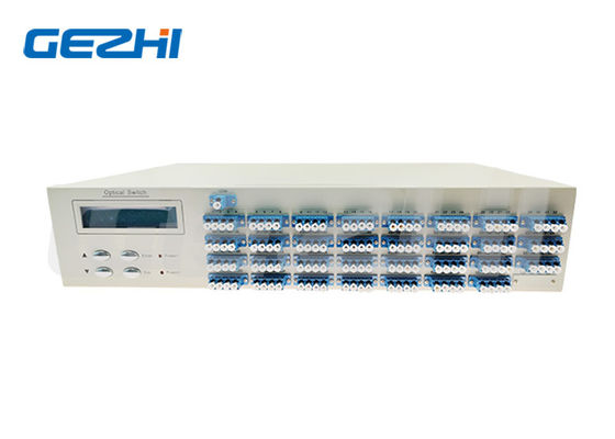 1x128 Glasfaser-Umschalter mit schneller Schaltzeit, LCD-Anzeige und RS232-Steuerung für optische Netzwerke
