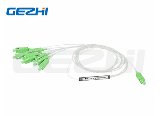 1x8 Verlust von 10,3 dB SC/APC G657A1 Stahlfaseroptischer PLC Splitter (60*7*4mm) in FTTx