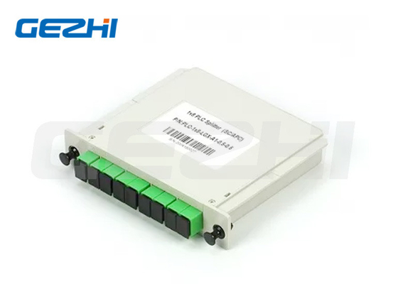 1x8 SC/APC Einzelmodus G657A1 LGX Kassettenfaseroptischer PLC-Splitter in FTTx