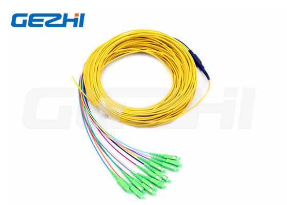 3 - 144F - vorgefertigte Fanout Mikrofaser-Optik-Pigtails 850/1300nm Duplex-Port