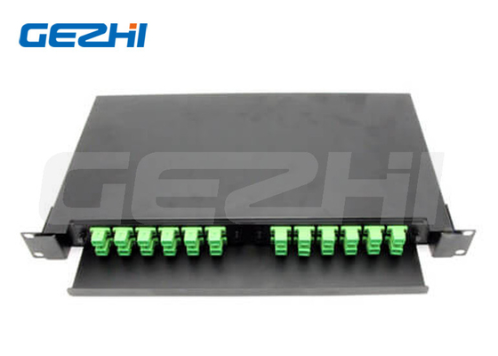 19' 1RU Schiebebahn-Rack Montage Glasfaser Patch Panel - 2 Metall FAP