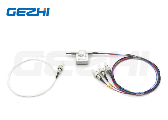 Verriegelung 5V 850nm Multimode1x3 T-Typ mechanischer optischer Schalter mit FC/APC
