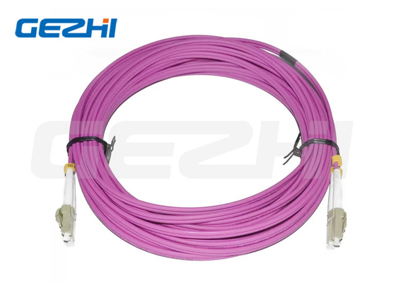 PVC-Material Fiberoptic Patch Cord 10 Meter Länge LC DX MM 2.0 Durchmesser Für CATV