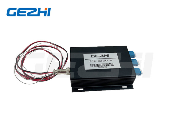 GZ-FSW-2x4 Glasfaseroptischer Schalter 1260~1650nm TTL Steuerung Optischer Schalter