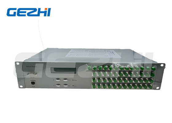 Hohe Stabilität FSW 1x48 Glasfaserschalter 19 Zoll 2U Rackmount 1260~1650nm Einzelmodus