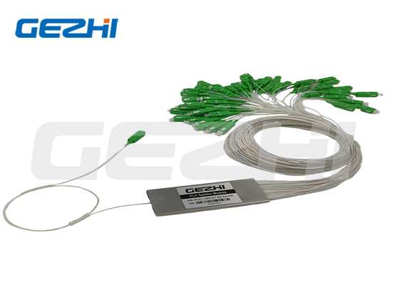 1x64 Plc Splitter Wellenlänge 1260 - 1650 nm Glasfaser-PLC-Optiksplitter