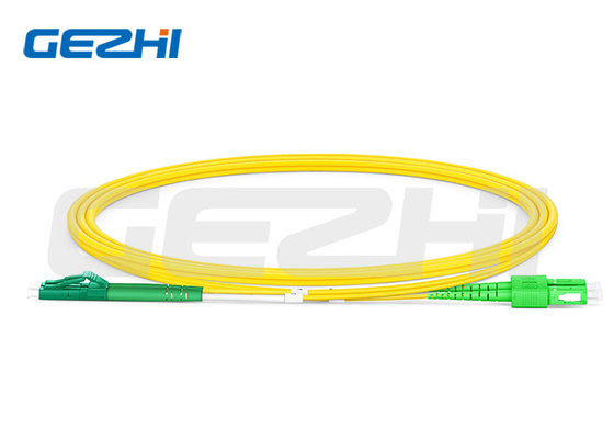 1310/1550nm LC APC zu SC APC Duplex OS2 Einzelmodus PVC 2,0 mm Glasfaser-Patchkabel