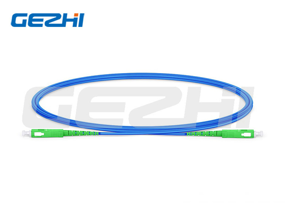 1m SC APC zu SC APC Simplex OS2 Einzelmodus Indoor Armored PVC (OFNR) 3,0mm Glasfaser-Patch-Kabel