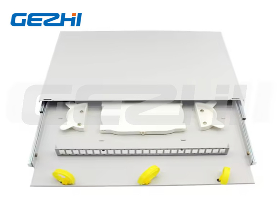 19 Zoll 1U Schiebebahn-Rack Mount Volldeckel Glasfaser-Patch-Panel