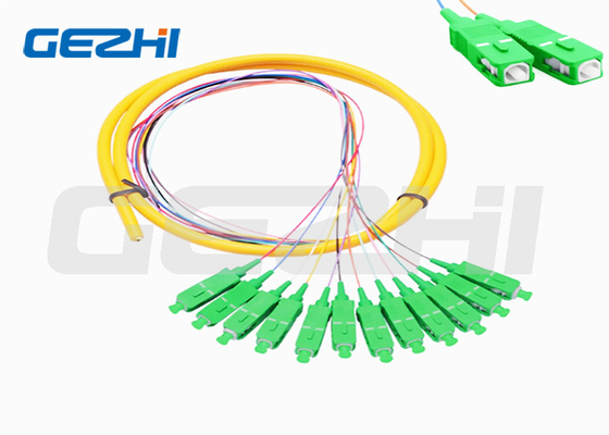 9/125 Glasfaser-Pigtail 1,2 m SC/APC Einzelmodus 12 Strang Glasfaserkabel