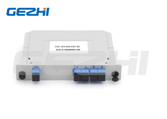 SC/UPC 1*4 Einfügeltyp Glasfaser-PLC-Splitter mit Betriebswellenlängenbereich 1260~1650 Rücklaufverlust 55