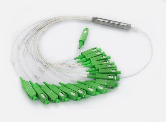 1x2 PLC SC/APC Glasfasersplitter FTTH SM 0,9mm G657A1 1m Glasfasersplitter