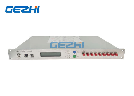1100nm RS232 gesteuertes 1x8 Multimode Optical Switch Modul in 19